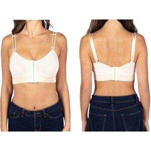 NWT ContourMD Powerfit Post-Surgical Bra Beige Size M Easy Access for Check-ups